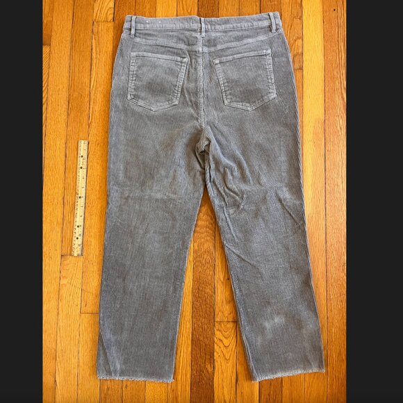 Women's Loft Grey Pinwale Corduroy Pants, 31W 12L (Hemmed) - Picture 2 of 3